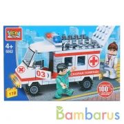 Конструктор СКОРАЯ ПОМОЩЬ, 119 дет. Город мастеров в кор.36шт | фото №0