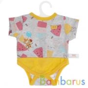 Одежда для кукол и пупсов 40-42 см Зебра в клеточку боди с принтом зебра КАРАПУЗ в кор.100шт | фото №0