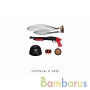 Набор оружия каска+автомат в сетке в кор.2*48шт | фото №0