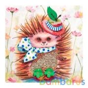 МОЗАИКА ИЗ ПАЙЕТОК НА ХОЛСТЕ "ЕЖИХА" в кор.6шт | фото №0