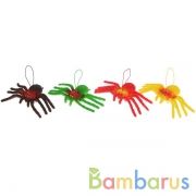 Игрушка пластизоль паук 14см, цвет в ассорт. в пак. уп-20шт в кор.30уп | фото №0