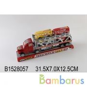 Трейлер инерц. с машинками, цвет в ассорт. в пласт. 31*7*12см в кор.2*48шт | фото №0