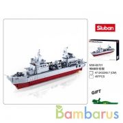 Конструктор пласт. корабль с фигурками и аксесс., 457дет. в русс. кор. в кор.12шт | фото №0