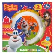 Набор посуды, БУБА 3 предмета, стекло Умка в кор.6шт | фото №0