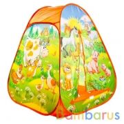 Палатка детская игровая "Веселая ферма",  81x91x81см, в сумке Играем вместе в кор.24шт | фото №0