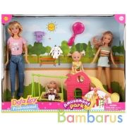 Набор из 4-х кукол (мама + 3 ребенка) с аксесс., в ассорт. в кор. в кор.24наб | фото №0