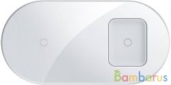 Беспроводное зарядное устройство Baseus Dual iPhone/Airpods (Белый) | фото №0