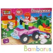 Конструктор "Город мастеров" заичья ферма, с фигуркой, 86дет. в русс. кор. в кор.2*40шт | фото №0