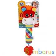 Текстильная игрушка погремушка пищалка корова на блистере Умка в кор.240шт | фото №0