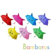 Зонт с ушками 45см, ткань, в ассорт., со свистком в пак. в кор.120шт | фото №0