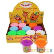 Набор шарик. крупнозерн. незаст. пласт-на MultiArt Три Кота, 8гр/ведро в дисплее уп-12шт в кор.4уп | фото №0