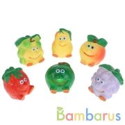 НАБОР "ВЕСЕЛЫЕ ФРУКТЫ" (СЛИВА,ГРУША,АРБУЗ,ЯБЛОКО,КЛУБНИКА) в кор.30шт | фото №0