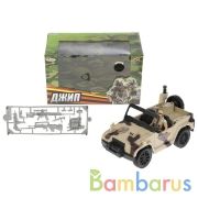 НАБОР ВОЕННАЯ ТЕХНИКА "ИГРАЕМ ВМЕСТЕ" ДЖИП + 1 СОЛДАТ, СВЕТ+ЗВУК, С АКСЕСС. В КОР. в кор.2*24шт | фото №0