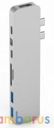 Переходник HyperDrive PRO 8-in-2 Hub for USB-C MacBook Pro 2016/2017/2018 (Серебристый) | фото №0