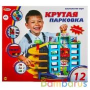 ГАРАЖ "ИГРАЕМ ВМЕСТЕ" 6 УРОВНЕЙ С МАШИНКАМИ И АКСЕСС. В РУСС. КОР. 40*35*11СМ в кор.12шт | фото №0