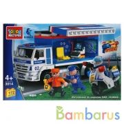 Конструктор "Город мастеров" камаз: полиция, с фигурками, 172 дет. в русс. кор. в кор.2*18шт | фото №0