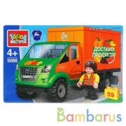 Конструктор "Город мастеров" газель: кунг, 59дет. в русс. кор. в кор.2*40шт | фото №0