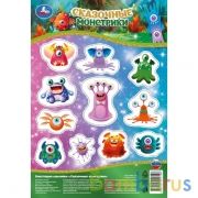 Сказочные Монстрики. Блестящие наклейки. 145х210мм. Умка в кор.500шт | фото №0