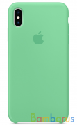 Чехол для Apple iPhone XS Silicon Case Protect (Нежная мята) | фото №0
