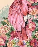 РИСОВАНИЕ ПО НОМЕРАМ НА ХОЛСТЕ, РОЗОВЫЕ ТРОПИКИ, РАЗМЕР 40*50 в кор.22шт | фото №0