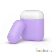 Чехол силиконовый Deppa для AirPods двухцветный (Лавандовый и белый) | фото №0