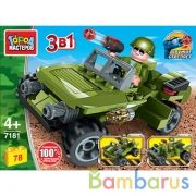 Конструктор ДЖИП 3в1, 78 дет. Город мастеров в кор.80шт | фото №0