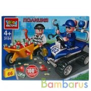 Конструктор "погоня за воришкой на квадроцикле", 66дет. в кор. ТМ "Город мастеров" в кор.2*40шт | фото №0