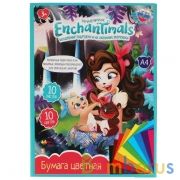 Бумага цветная ЭНЧЕНТИМАЛС 10л, 10цв, а4, enchantimals Умка в кор.30шт | фото №0
