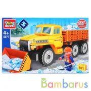 Конструктор "Город мастеров" урал снегоуборщик, с фигуркой, 101дет. в русс. кор. в кор.2*18шт | фото №0