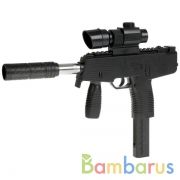 Автомат с лазер. прицелом, с глушителем, съемный магазин HY733-3 в пак. в кор.2*48шт | фото №0