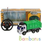 МУСОРОВОЗ ТЕХНОДРАЙВ НА Р/У, СВЕТ+ЗВУК, ПОДВИЖН. ЭЛЕМЕНТЫ В РУСС. КОР. 49,5*12*20СМ в кор.18шт | фото №0