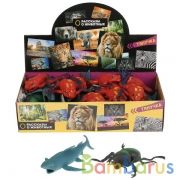 Игрушка пластизоль тянучка акула жук лягушка крыса 10см 4асс дисп ИГРАЕМ ВМЕСТЕ уп-36шт в кор.10уп | фото №0