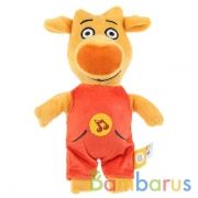 Игрушка мягкая "Оранжевая корова" теленок бо, 19 см, муз. чип, в пак. ТМ "МУЛЬТИ-ПУЛЬТИ" в кор.24шт | фото №0