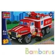 КОНСТРУКТОР "ГОРОД МАСТЕРОВ" ПОЖАРНЫЙ УРАЛ, С ФИГУРКОЙ, 99 дет. В РУСС. КОР. в кор.2*18шт | фото №0