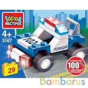 Конструктор полицейская машина, 29 дет. Город мастеров в кор.240шт | фото №0