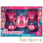 Набор посуды Фееринки пластик, в русс. кор. 27,5*20*5см Играем вместе в кор.2*30шт | фото №0