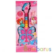 Развивающая электрогитара.20 песен Принцесс, на бат. свет, русс. чип 663 в кор ТМ "УМКА" в кор2*24шт | фото №0