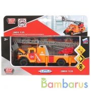 МАШИНА "ТЕХНОПАРК" МЕТАЛЛ. ИНЕРЦ. ЗИЛ 131 АВАРИЙНАЯ, СВЕТ+ЗВУК В РУСС. КОР. в кор.2*24шт | фото №0