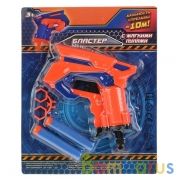 БЛАСТЕР "ИГРАЕМ ВМЕСТЕ" С МЯГКИМИ ПУЛЯМИ НА БЛИСТЕРЕ (РУСС. УП.) 21*17*4СМ в кор.2*120шт | фото №0