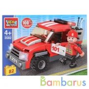 Конструктор "пожарник на машине", 82дет. в кор. ТМ "Город мастеров" в кор.80шт | фото №0