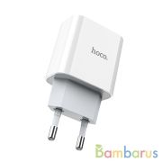 Адаптер питания Hoco C76A Speed source PD+QC 3.0 charger (USB-C: 5V max 3.0A/20Вт) Белый | фото №0