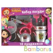 Набор посуды Сказочный патруль 10 предметов в русс. кор. ТМ "Играем вместе" в кор.2*12шт | фото №0