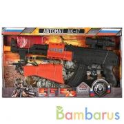 АВТОМАТ "ИГРАЕМ ВМЕСТЕ" НА БАТ. СВЕТ+ЗВУК, СО ШТЫК-НОЖОМ 878 В РУСС. КОР. 45,5*4*21,5СМ в кор.2*18шт | фото №0