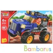 Конструктор "Город мастеров" джип ралли, с фигуркой, 130дет. в русс. кор. в кор.2*18шт | фото №0