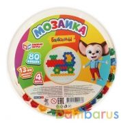 Мозаика пластиковая. Барбоскины. 80 фишек. 4 цвета. Круглая. Диаметр 185мм. Умные игры в кор.24шт | фото №0