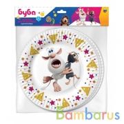 Тарелки бумажные БУБА 6 шт, 23 см, Товары для праздника в кор.72наб | фото №0