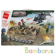 Конструктор пласт. танк, вертолет, с фигурками, 712дет. в кор. в кор.9шт | фото №0