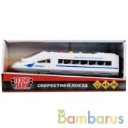 Модель пластик свет-звук СКОРОСТНОЙ ПОЕЗД 21,5 см, инерция, кор. Технопарк в кор.2*48шт | фото №0