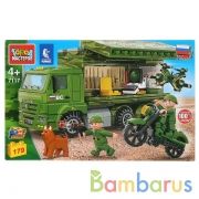 Конструктор "Город мастеров" армия: камаз командный пункт, 179дет. в русс. кор. в кор.2*18шт | фото №0