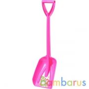 ЛОПАТА ПЛАСТИКОВАЯ АНТОШКА 70СМ РОЗОВАЯ в кор.10шт | фото №0
